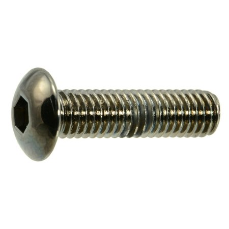 MIDWEST FASTENER #10-32 Socket Head Cap Screw, Black Chrome Plated Steel, 3/4 in Length, 8 PK 33982